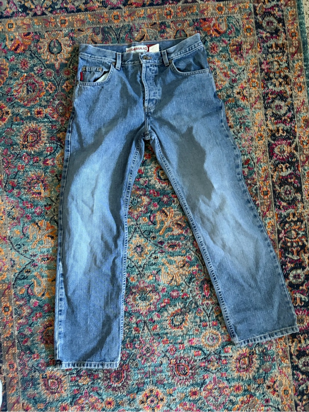 Vintage Light Blue Hydraulic Jeans - Classic Straight Leg